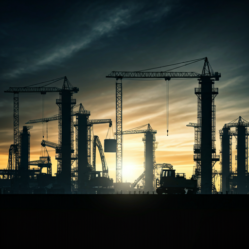 industrial construction site background